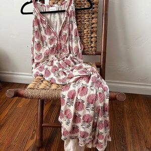 Wrap London Printed Jersey Dress-Linen Jersey